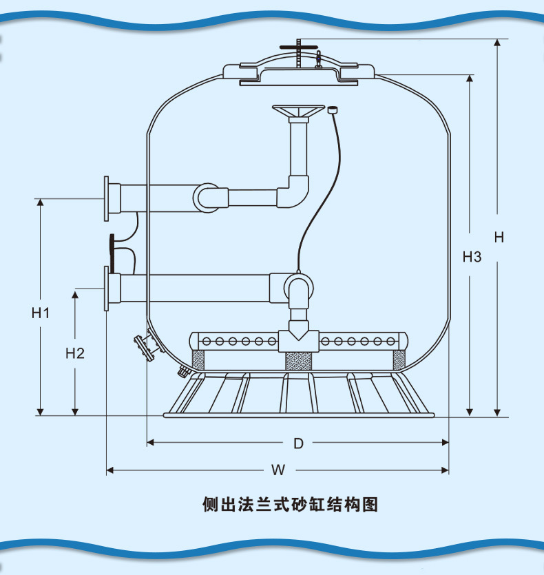 SCF側出法蘭式過濾沙缸(圖5)