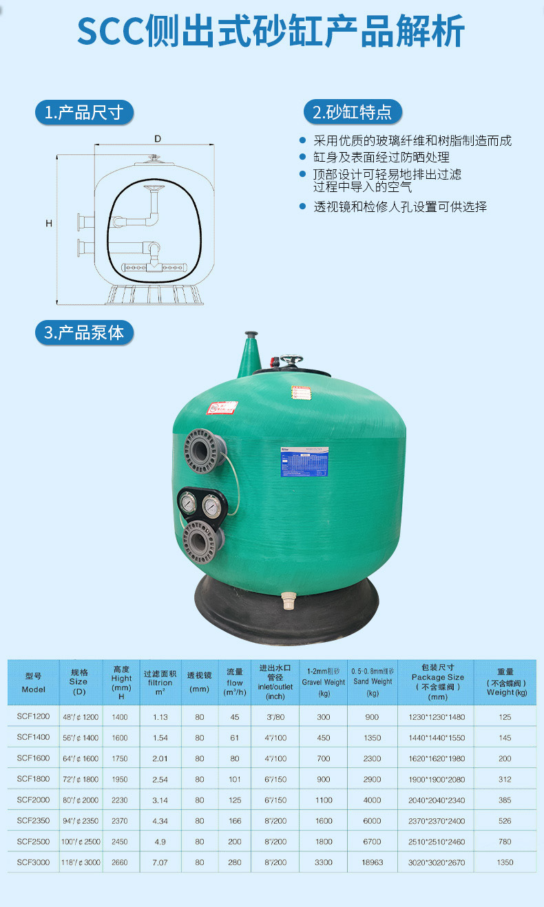 SCH側(cè)出式深層過濾砂缸(圖5)